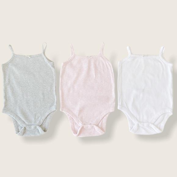 Baby Gap 6-12M Picot Trim Ribbed Bodysuit Bundle - Picture 3 of 8